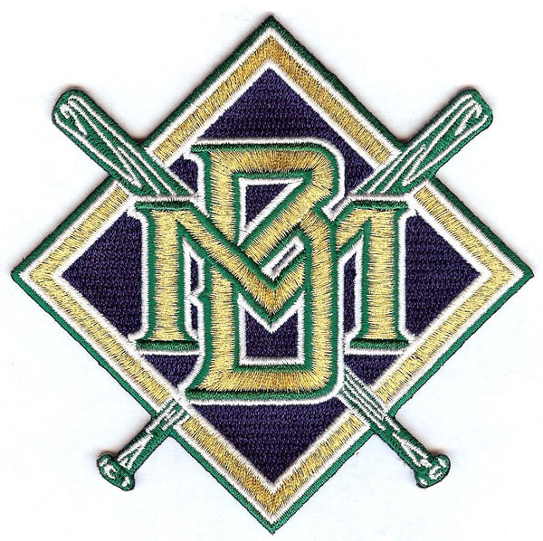 Brewers Cross Bats 90's Jersey Patch  Green and Gold Zone West Allis,  Wisconsin