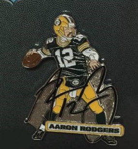 Packers Rodgers Signature Pin Green And Gold Zone West Allis Wisconsin